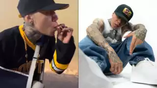 El cantante Santa Fe Klan compartió una historia en su Instagram donde se nota herido