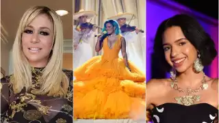 La intérprete de Tuza y Bichota lució un espectacular vestido amarillo. Foto: Especial