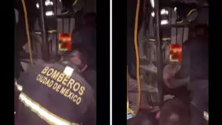 Tras el rescate fue atendido por los paramédicos