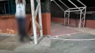 Indignación en Campeche: acusan a sujeto de colgar a un perrito en una portería en Tepakán, Calkiní