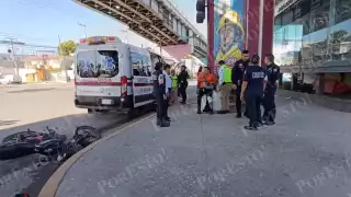 Tres heridos tras choque de motocicletas en la avenida Gobernadores de Campeche