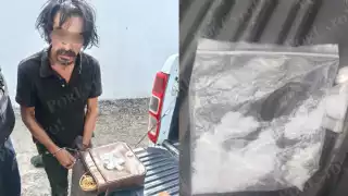 Detienen en Escárcega a conductor con presunta piedra de cocaína en filtro de revisión