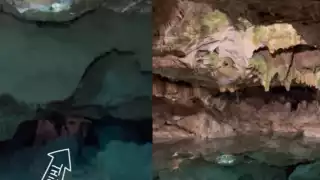 El rostro ha sido relacionado con un guardián de los cenotes o un demonio