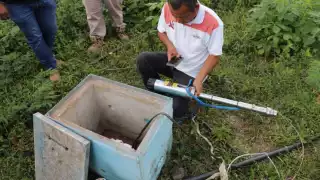 Algunos pobladores utilizan los pozos para poder tener el líquido