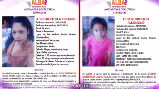 Fiscalía de Quintana Roo busca a niña de 5 años y mujer de 28 desaparecidas en
