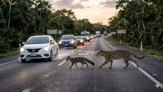 En poco más de un día, carreteras de Quintana Roo dejan dos muertes: un ocelote y una zorra gris; una cría sobrevive
