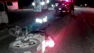 El motociclista se impactó contra una alcantarilla