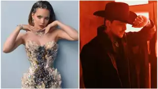 Durante el último concierto de Christian Nodal, Belinda se dejó ver a unos cuantos metros del cantante, mientras él ofrecía un show