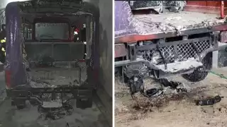 Una de las bombas cayó en el motor del mototaxi