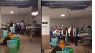 habría caido por acumulación de agua d elas recientes lluvias