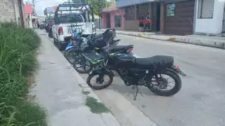 Aseguran nueve motos y un mototaxi en operativo de la SPSC en Escárcega