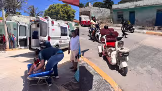 Niña de ocho años resulta lesionada tras accidente entre moto y unidad eléctrica en Seybaplaya
