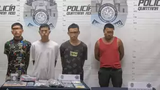 Caen cuatro presuntos narcomenudistas en Playa del Carmen