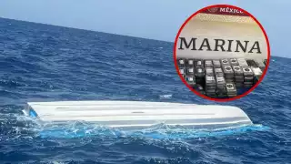 Elementos de la Guardia Costera de la Novena Región Militar se percataron de la barcaza que tenía costales amarrados que contenían los paquetes con el estupefaciente