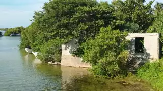 Desbordan rías en la zona Oriente de Chabihau, Yucatán