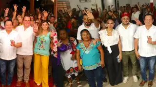 El aspirante morenista expresó su entusiasmo ante los asistentes debido a las demostraciones de respaldo que recibe