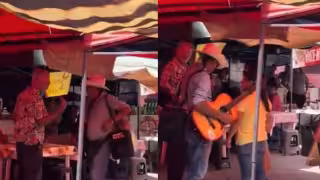 “Esto es México”; turista estadounidense quiere callar a músico en mercado de Nayarit, y lo ponen en su lugar: VIDEO