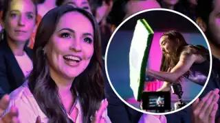 Biby Rabelo terminó llena de pastel durante el concierto de Steve Aoki