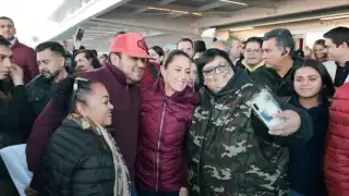 Claudia Sheinbaum, Precandidata Pfresidencial de Morena, llegó este miércoles a Chihuahua para reunirse con su militancia