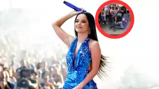 Becky G mandó al suelo a un camarógrafo. Foto: Especial