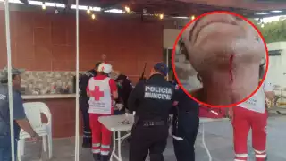 El hombre fue atendido por personal de la Cruz Roja delegación Progreso