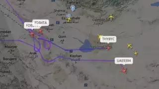 La versión refleja que los aviones estarían evadiendo Irán, Irak y Siria