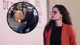 En el video se asegura que el hombre quería parar el carro donde iba a bordo la Secretaria de Gobernación