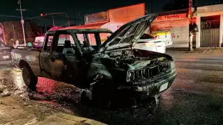 Esta fue la camioneta calcinada en Cancún