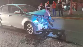 Así terminó el vehículo en Calkiní