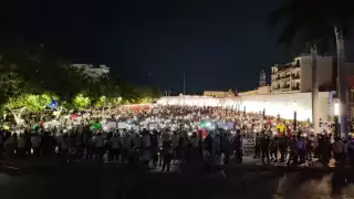Así luce la manifestación en Campeche
