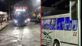 Pelea callejera en Campeche deja chofer lesionado y daños a camión de la ruta Morelos