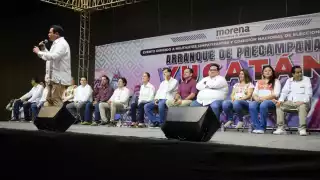 Claudia Sheinbaum llegó a Mérida para respaldar a Joaquín Díaz Mena