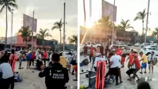 Meseros y comensales se enfrentan a golpes en playa de Veracruz