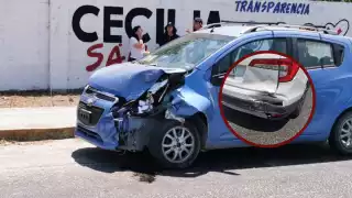 Se impactó por alcance contra una camioneta