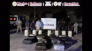Golpe al narcotráfico en Michoacán: aseguran 650 kg de cocaína y detienen a seis personas en operativo marítimo