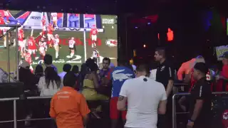 Fanáticos llegaron con los colores de su equipo favorito a la zona de discos