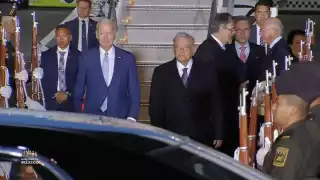 Joe Biden y AMLO viajan en La Bestia esta noche rumbo a Polanco