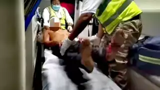 El abuelito requirió atención hospitalaria