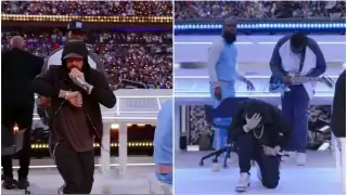 El medio tiempo del Super Bowl estuvo lleno de grandes sorpresas, pues reunió a las leyendas del hip-hop, donde el más esperado de la noche fue el rapero Eminem