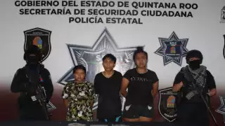 La SSC identificó a los detenidos como Hugo Alberto “N”, Fátima Vannesa “N” y Dulce “N”