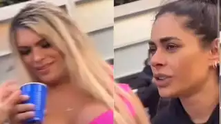 Wendy no dejó de beber durante toda la fiesta. Foto: Especial