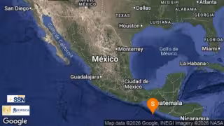 Registran sismo de magnitud 4.2 en Chiapas este 20 de octubre
