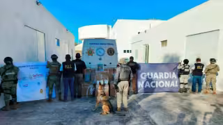 Detectan cargamento de droga en puesto de revisión en la carretera Mérida-Cancún