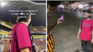 El joven se tomó fotos con los fanáticos para no romper su ilusión