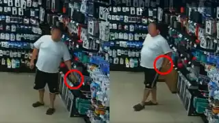 Hombre roba una bocina en una tienda de Mérida y la esconde en una parte íntima de su cuerpo