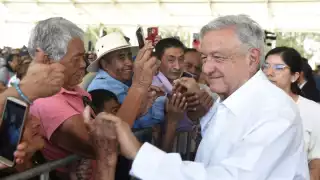 El presidente Andrés Manuel López Obrador estuvo de visita en Texcoco, Estado de México
