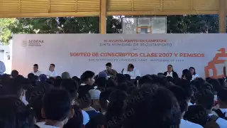 Más de mil 300 jóvenes participan en sorteo del Servicio Militar Nacional en Campeche
