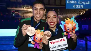 Barrera y Villalobos subieron al podio tras quedar en el tercer sitio de la prueba