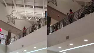 La joven reportó al hombre y salieron del lugar