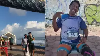 Después de su rehabilitación, descubrió su pasión por el deporte y se aventuró en el atletismo. Desde sus primeros pasos en la playa veracruzana hasta sus logros actuales